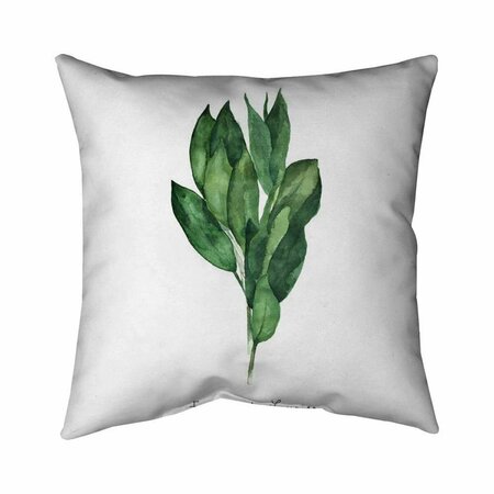 BEGIN HOME DECOR 26 x 26 in. Bay Leaves Bundle-Fr-Double Sided Print Indoor Pillow 5541-2626-GA91-2